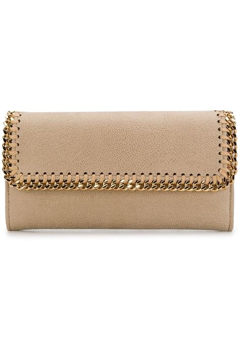 portafoglio Falabella in ecopelle beige con risvolto STELLA MC CARTNEY | 430999-W93559300